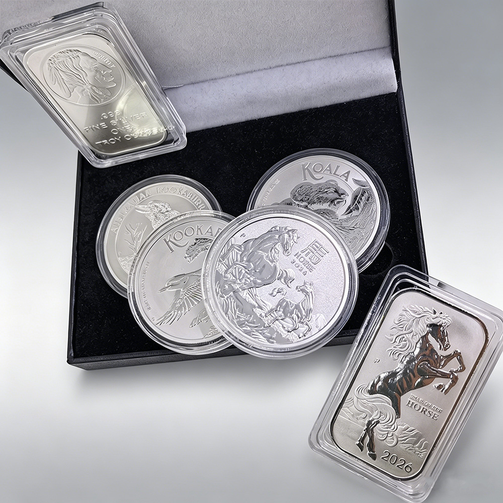 Vintage Collectible Coins - 1/5 個ヴィンテージ銀貨動物テーマ記念コイン銅銀メッキバー金属工芸品コレクションお土産ギフトバッジ