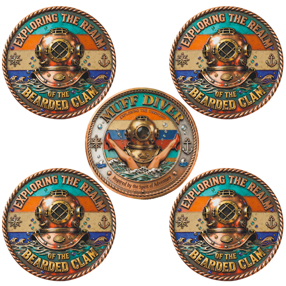 Vintage Collectible Coins - 5 個のヴィンテージダイビングヘルメット航海チャレンジコイン冒険の世界を探検する記念コインコレクション用ギフト