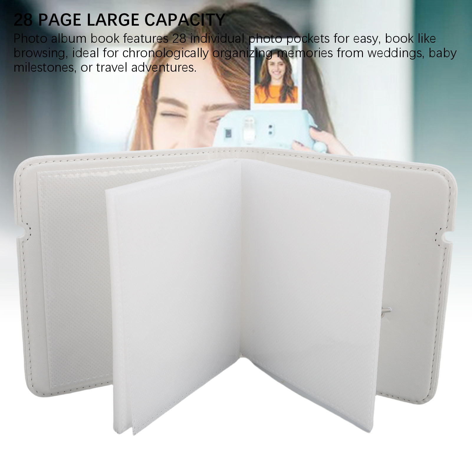 Polaroid Photo Album - ポラロイド600 W210 W300 W400写真サイズ対応 フォトアルバムブック PUレザー
