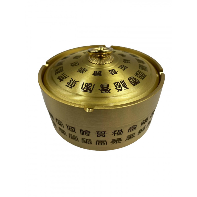 Vintage Collectible Ashtrays - 古代ブロンズコレクション ヴィンテージオーナメント 真鍮製 百福灰皿オーナメント