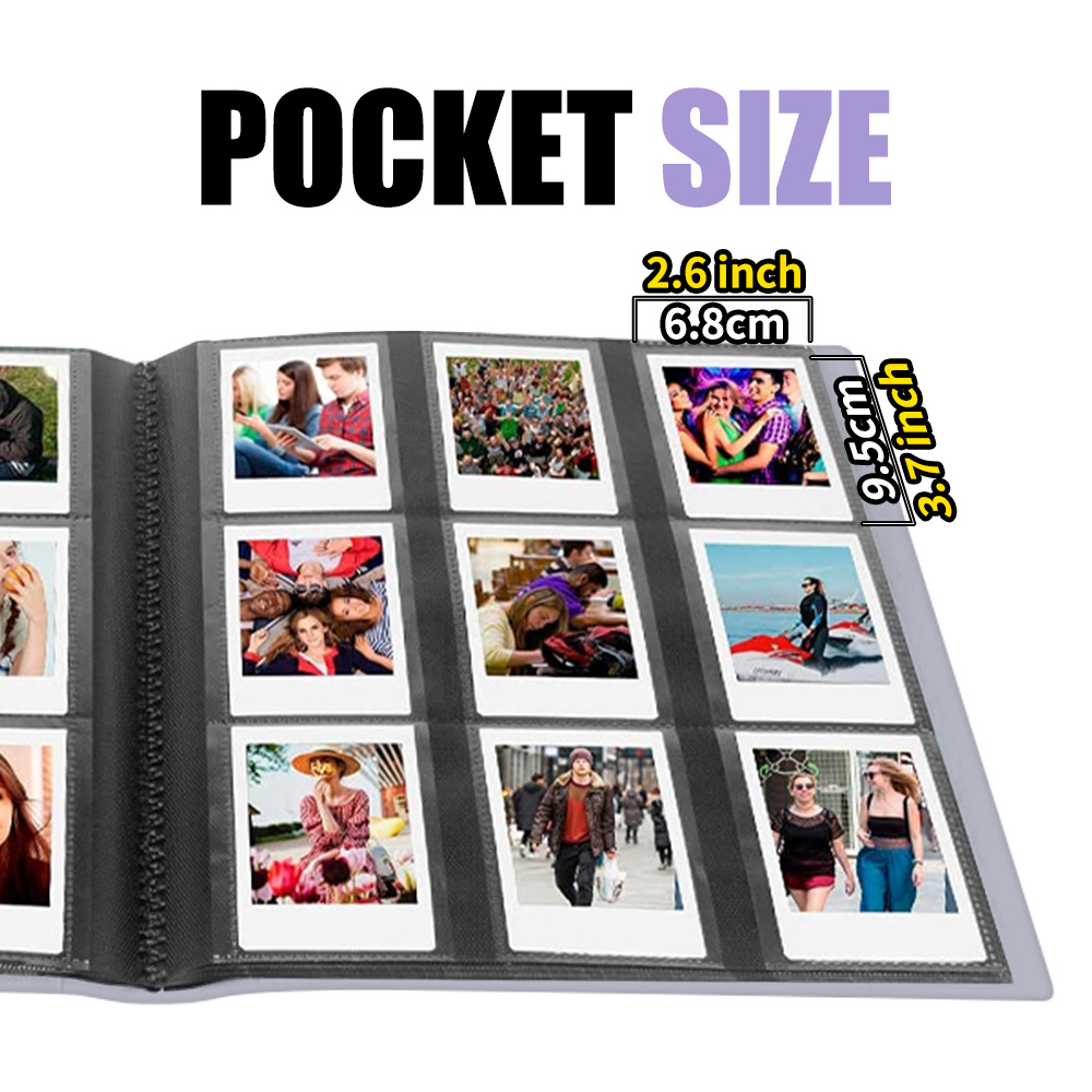 3インチ印刷用紙 パープル/ピンク 432ポケット フォトア - Polaroid Photo Album のレビューと価格
