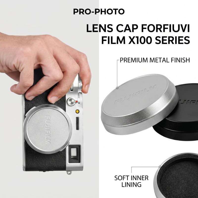 ブラック & シルバー カメラレンズキャップ 防塵フロントレ - Lens Cap Vintage のレビューと価格