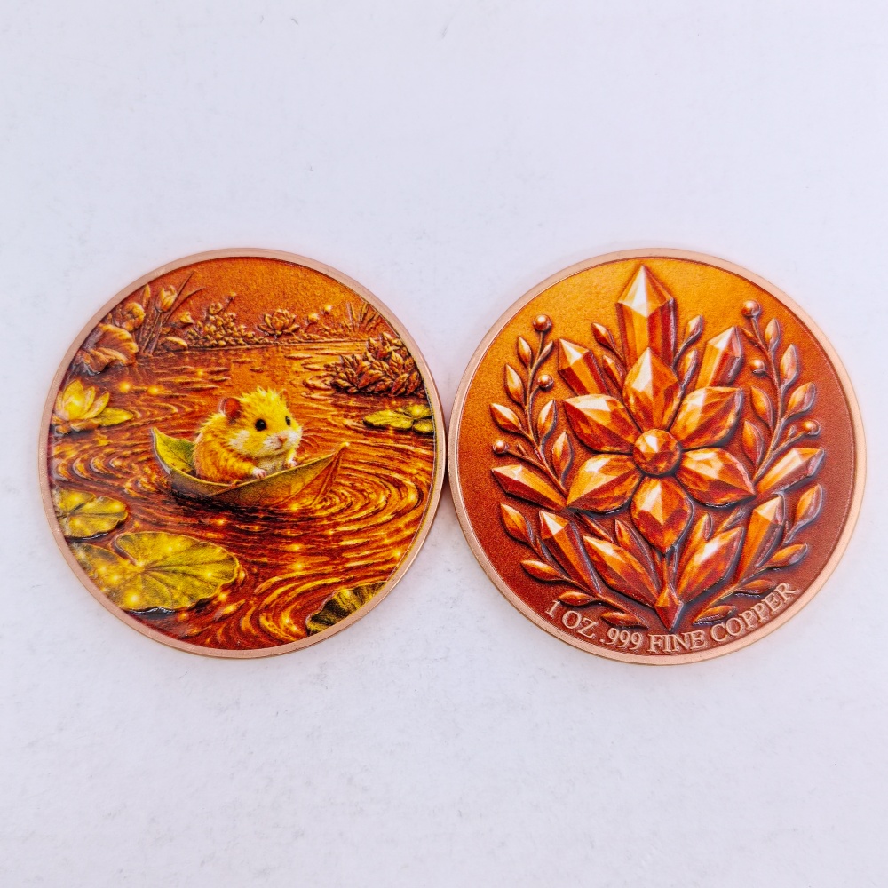 1オンス .999銅製 ヴィンテージブロンズメッキ エイリア - Vintage Collectible Coins のレビューと価格