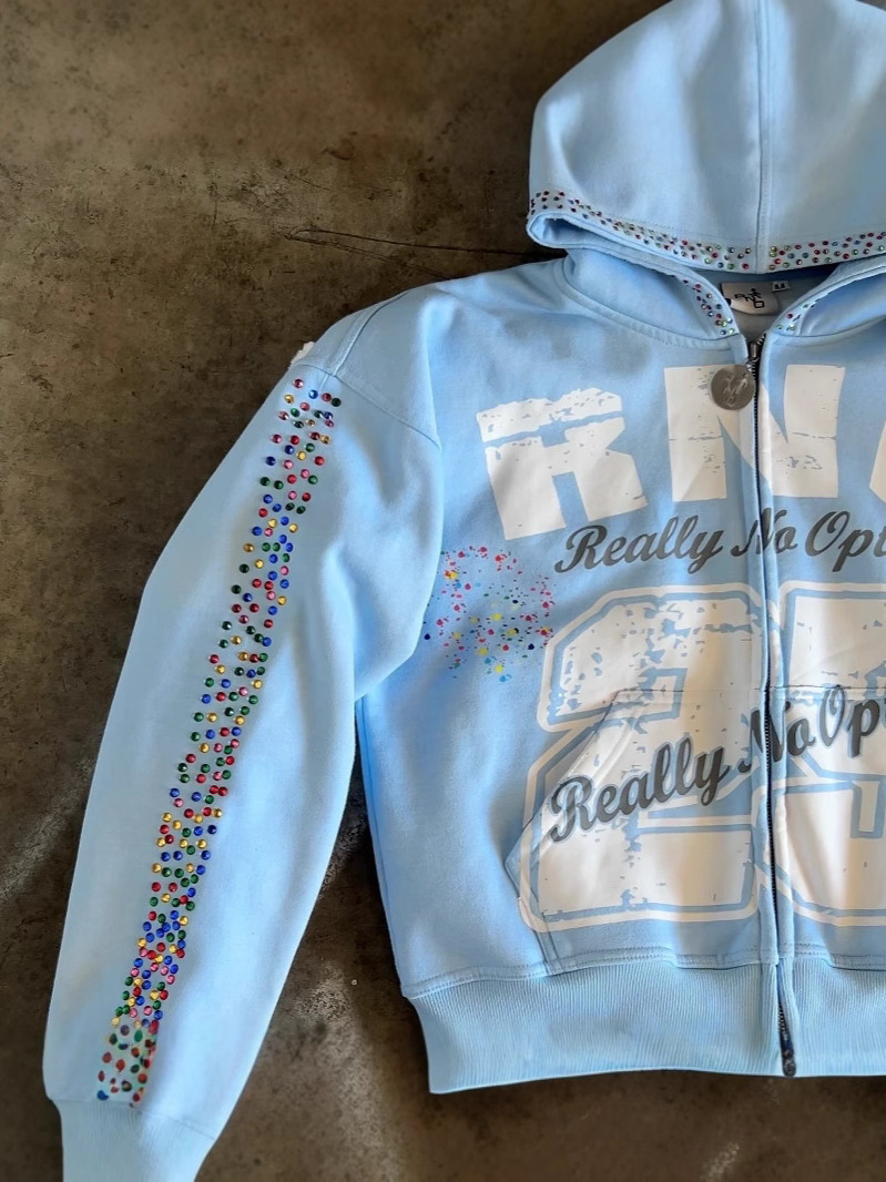 秋のヴィンテージ風新作、ホットなレンガ文字プリントのカーディ - Vintage Zip Hoodie のレビューと価格