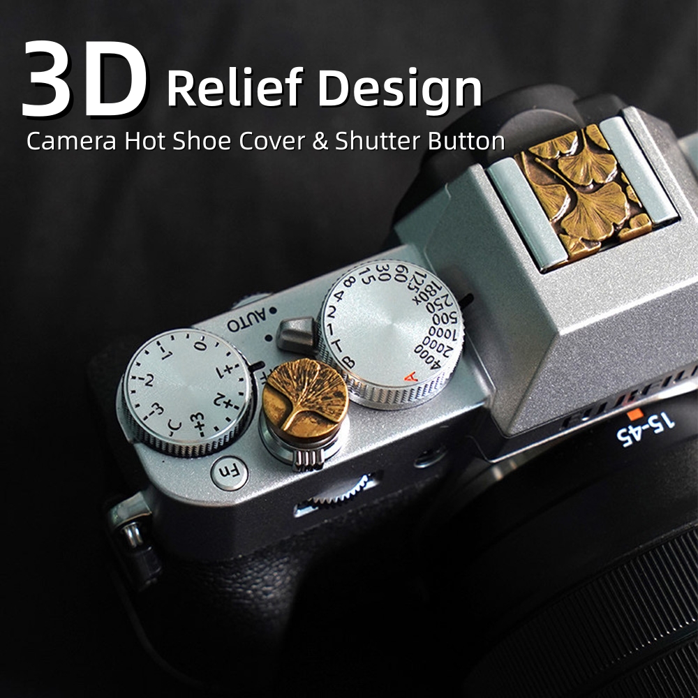 金属製エンボス加工カメラホットシューカバー シャッターボタン - Lens Cap Vintage のレビューと価格
