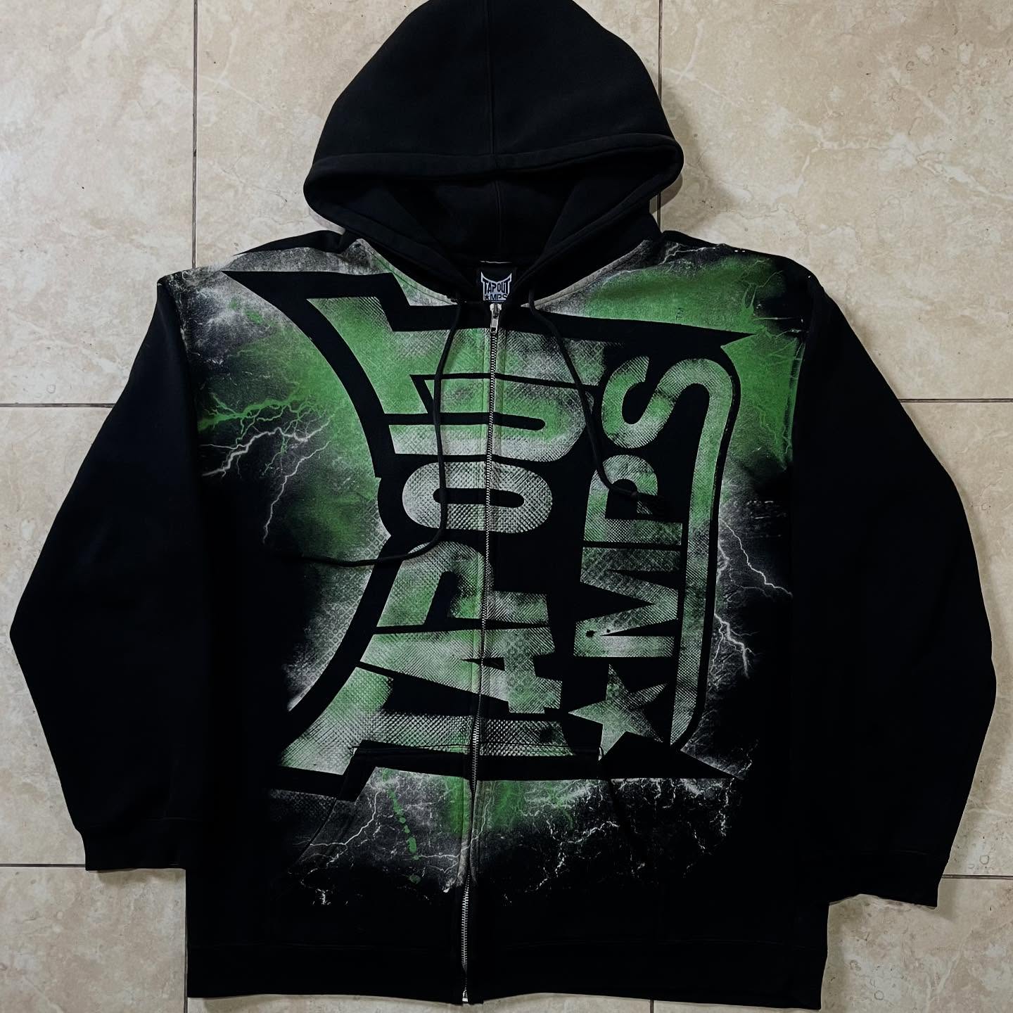 ヴィンテージグリーンタポアウトプリントジッパーパーカー Y2 - Vintage Zip Hoodie のレビューと価格