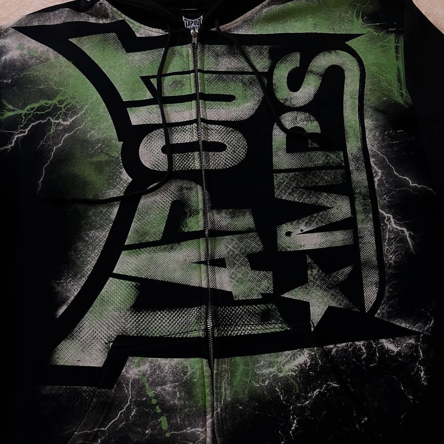 ヴィンテージグリーンタポアウトプリントジッパーパーカー Y2 - Vintage Zip Hoodie のレビューと価格
